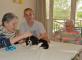 Première médiation animale de la petite UNA Résidence Les Templiers Montfort-sur-Argens